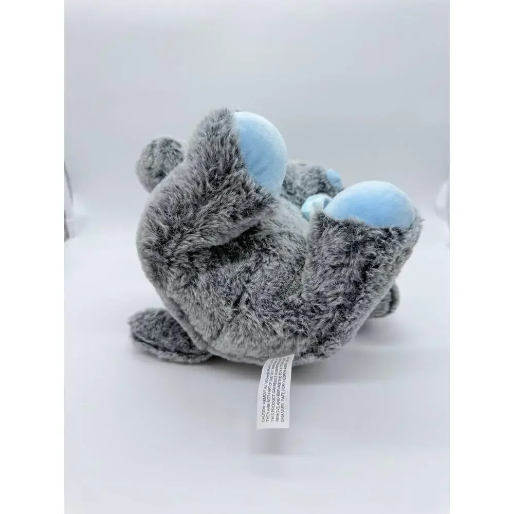 Petsmart 2025 Lucky the Cat Grey & Blue Bow Squeaky Chew Dog Toy Plush 10.5